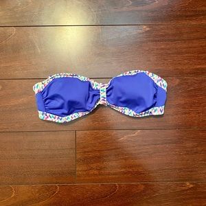 PINK strapless bathing suit top